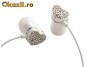 Casti Elecom Gem Drops Heart white crystal sigilate