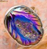 Inel  foarte frumos tytanium druzy 925!