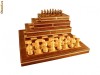 Joc Sah si Table Lemn - 45 cm diametru
