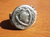 Vechi inel argint cap de bour, 2 marcaje, 7,9 gr.