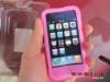 Husa silicon DLO  Iphone/Ipod  3G/3GS  Roz/Albastru  Cu suport de casti