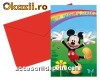 Set de 6 invitatii de petrecere copii MICKEY COLOURS