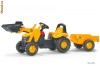Tractor Cu Pedale Si Remorca Copii ROLLY TOYS 023837 Galben