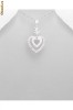 Pandantiv model inimioare din argint cu cubic zirconia 17-1-i2394