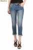 Pantaloni trei sferturi din denim, MANGO