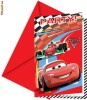 6 invitatii de petrecere copii cu plicuri CARS 2