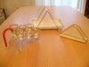 Set din metal si alama,Art Deco anii 60-70 compus din suport pahare,suport paine si servetele-vezi poze