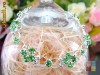 Bratara placata cu aur alb, cu cristale swarovski peridot - bijuterii mireasa Bratara placata cu aur alb, cu cristale swarovski peridot - bijuterii mireasa