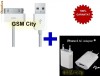 Incarcator iPad, cablu de date + incarcator/adaptor priza