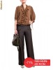 Pantaloni TinaR largi stofa K3265A Maro