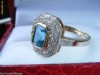 INELE DE AUR - INEL VECHI DE AUR MASIV - 3.2 GR CU TOPAZ SI DIAMANTE