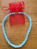 Colier handmade albastru + Plic rosu GRATIS * Cel mai bun pret * Colier handmade albastru + Plic rosu GRATIS * Cel mai bun pret *