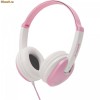 Casti Audio Roz+alb pentru copii fetite , groove, noi - sigilate, mp3 fete