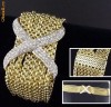 Deosebita One of  A Kind! -  Bratara Multichains Placata cu Aur 14K &amp; 925 Argint Cristale Swarovski