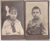 Lot 2 fotografii adolescenti pe carton tare,frati cercetasi,perioada interbelica