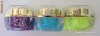 Set de 3 geluri uv colorate cu sclipici mare, mov, albastru, verde, pentru constructie unghii false, 8 gr