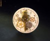 inel steampunk rotund (realizat din piese de ceas) bronz, cadran ceas