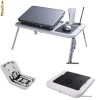 MASUTA LAPTOP E-table Masa pliabila cu picioare ajustabile + COOLER suport de racire, VENTILATOR cu suport pahar si mouse pad