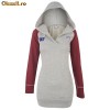 Hanorac dama Golddigga Gri/Rosu - cod 665199 marimea M