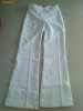 Pantaloni office albi cu dunga MAITAI SPANIA by zara, talie inalta, buzunare, noi cu eticheta S