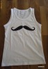 Super Nou! Tricou dama imprimeu Moustache fashion alert 2012!