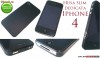 HUSA NEAGRA PLASTIC-FIBRA SUPER SLIM 0.2 MM IPHONE 4 - TRANSPORT GRATUIT