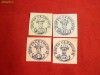 Serie- Prima Emisiune Cap Bour 1858-1859 - Reproduceri 4 val.