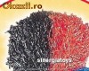 Pom pom DELUXE bicolor rosu&negru pentru majorete/galerie.Are inele pentru 2 degete.Pret per bucata ST1088Mwid.Pompon majorete.