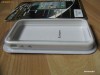 Bumper Iphone 4 / 4S Cu butoane Metalice Extra Calitate Alb White   + Cadou Folie Fata Spate ( Screen Protector and Back )