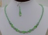 Colier si cercei cristale SWAROVSKI verde deschis