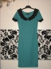 Rochie de zi elegant business turcoaz Zara,UNICAT,superba,marimea M(38)