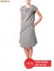 Rochie TinaR din stofa neagra cu dantela aplicata