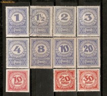 Timbre Austria 1920 PORTO nestampilate