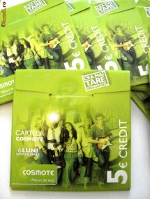 cartela Cosmote SIGILATE CU NUMAR SI 5 EURO CREDIT INCLUS !!!