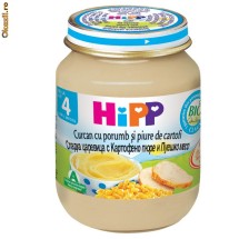 HiPP Meniu Curcan,porumb si piure de cartofi - 125gr foto