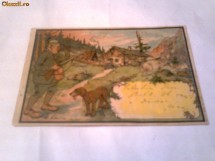 Carte Postala - La vanatoare       Circulata 22 martie 1903 foto