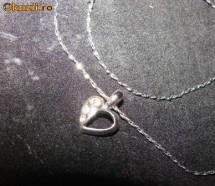 LANTISOR INOX CU PANDANTIV ININIOARA CU PIETRICELE (STRAS) foto