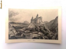 C.P.Catelul Bran - Vedere dinspre Sud, dupa o stampa dela..... foto