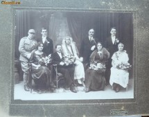 Foto pe carton gros , mare , Miri , foto de familie, Galati , 1923 foto