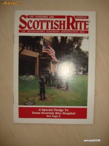 SCOTTISH RITE - THE NOVEMBER 1994 JOURNAL OF FREEMASONRY SOUTHERN JURISDICTION USA foto