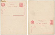 RFL 1909 ROMANIA carte postala 10 bani Tipografiate cu raspuns stare FB foto