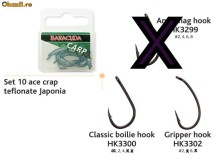 Set 10 ace /Carlige crap teflonate Baracuda Classic Boilie foto