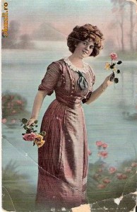 T FOTO 42 Romantica -Tanara -circulata 1911, de la Cheia, jud. Prahova, stampila Ploesti, catre Lica si Lenuta Nicoreanu, Bucuresti foto
