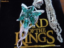 Arwen Evenstar + Lant Lord of the Rings Cristale verzi. UNICAT