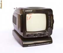 TV + RADIO ANIKO ALB-NEGRU PORTABIL