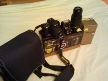 aparat fotografiat kit NIKON D60 nikon18-55, nikkor 55-200, blitz SB 400 si geanta foto foto