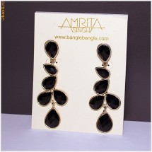 *** Cercei AMRITA SINGH, Dama / Femei, Suflat cu AUR 18K, Bijuterie Indiana, 100% AUTENTIC, ERC 08 *** foto