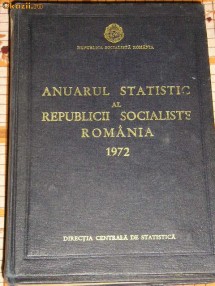 C3A - ANUARUL STATISTIC AL RSR - 1972 foto
