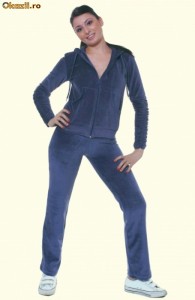 Trening din catifea Discrete Couture albastru [Cod: LATD009] foto