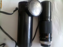 obiectiv canon fd 300mm 5.6 ssc focus manual + accesori foto